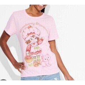 strawberry shortcake vintage T Shirts  Women XXL, Pink Color, Cotton,20 Inch Of
